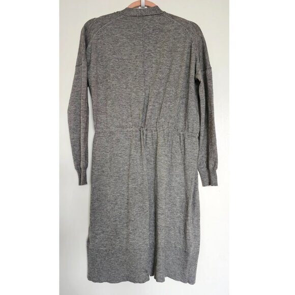 M&S Per Una 41% Wool Blend Long Cardigan, UK10/US6/S Grey - Picture 2 of 11